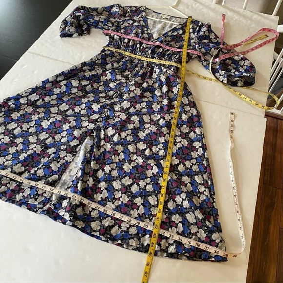 The Westside California Inspired Floral Midi Dress Size Large Silk Cotton EUC - Picture 13 of 14